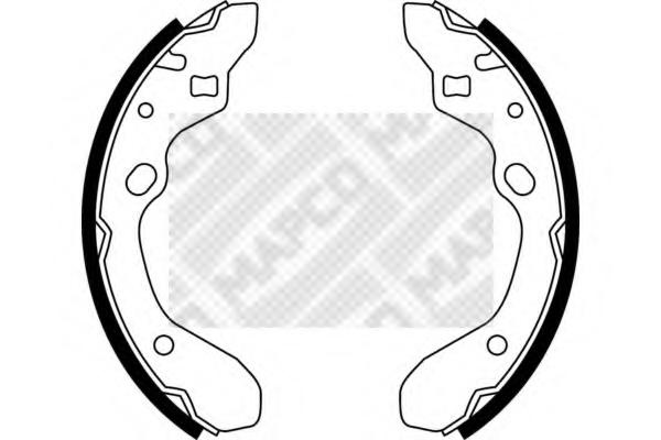 Set saboti frana MAZDA FAMILIA V (BA), MAZDA FAMILIA V (BA), MAZDA 30X (EC) - MAPCO 8512