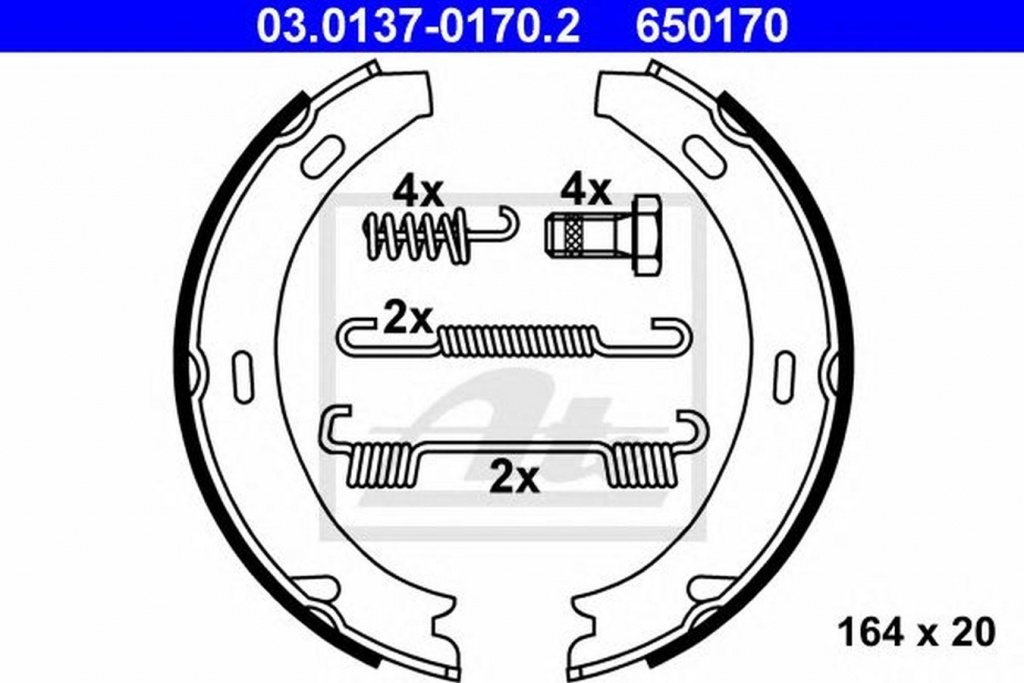 Set saboti frana MERCEDES-BENZ A-CLASS W169 ATE 03013701702