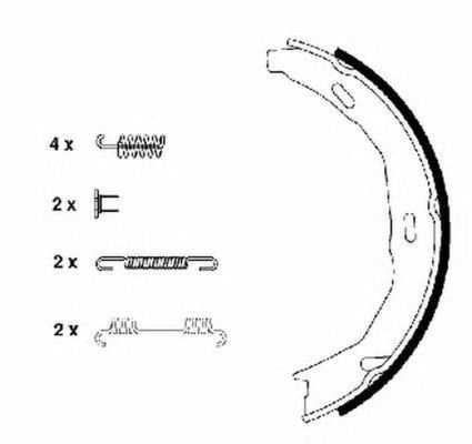 Set saboti frana MERCEDES-BENZ C-CLASS cupe C204 HELLA 8DA355050771