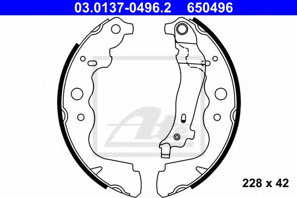 Set saboti frana MERCEDES-BENZ CITAN Dualiner (415) (2012 - 2016) ATE 03.0137-0496.2