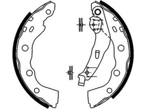 Set saboti frana MITSUBISHI CARISMA (DA_) - Cod intern: W20159396 - LIVRARE DIN STOC in 24 ore!!!