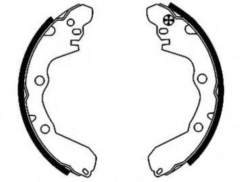 Set saboti frana MITSUBISHI COLT Mk IV (CA_A), MITSUBISHI LIBERO V (CB/D_A), MITSUBISHI CHARIOT (N3_W, N4_W) - HELLA PAGID 8DB 355 001-521