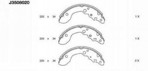 Set saboti frana NIPPARTS J3508020