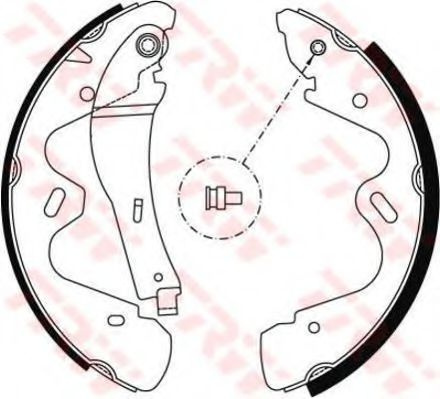 Set saboti frana NISSAN CABSTAR platou / sasiu (F23, H41, H42) (1992 - 2011) TRW GS8483
