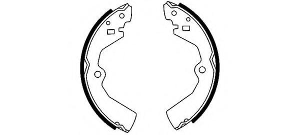 Set saboti frana NISSAN LAUREL (JC32), NISSAN PULSAR II (N13), NISSAN LIBERTY (M10, NM10) - HELLA PAGID 8DB 355 000-931