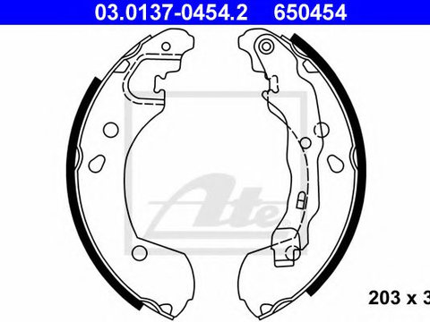 Set saboti frana NISSAN MICRA III (K12) (2003 - 2010) ATE 03.0137-0454.2