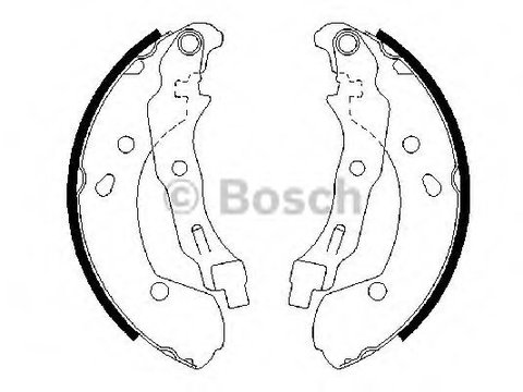 Set saboti frana NISSAN NOTE (E12) (2013 - 2016) BOSCH 0 986 487 668