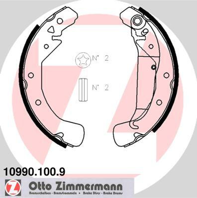 Set saboti frana # Opel Astra 1992 1993 1994 1995 1996 1997 1998 # 10990 100 9 # ZIMMERMANN