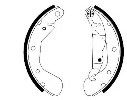 Set saboti frana OPEL ASTRA F (56_, 57_), OPEL ASTRA F Cabriolet (53_B), OPEL ASTRA F hatchback (53_, 54_, 58_, 59_) - HELLA 8DB 355 001-301