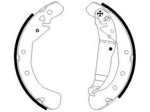 Set saboti frana OPEL ASTRA G hatchback (F48_, F08_), OPEL ASTRA G combi (F35_), OPEL ASTRA G limuzina (F69_) - HELLA PAGID 8DB 355 002-631