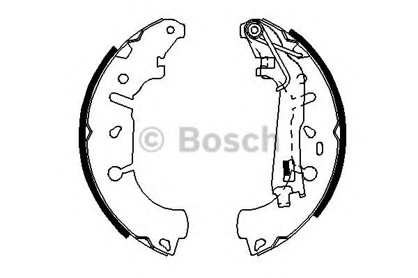 Set saboti frana OPEL CORSA E (2014 - 2016) BOSCH 0 986 487 703 piesa NOUA