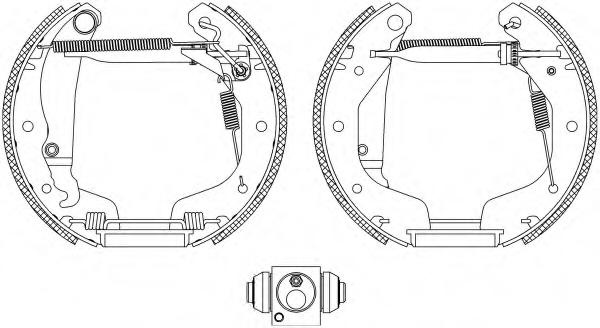 Set saboti frana OPEL VITA B (73_, 78_, 79_), VAUXHALL ASTRA Mk III (F) hatchback, VAUXHALL CORSA Mk I (B) - HELLA PAGID 8DB 355 004-191