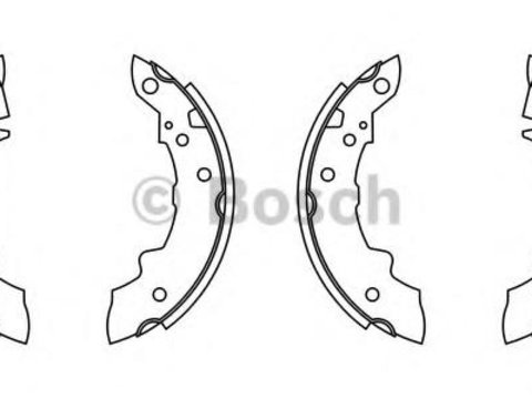 Set saboti frana PEUGEOT 104, PEUGEOT 104 cupe, TALBOT SAMBA (51A) - BOSCH 0 986 487 081