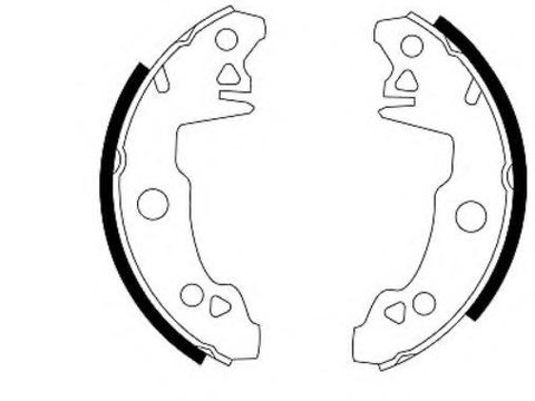 Set saboti frana PEUGEOT 104, PEUGEOT 104 cupe, TALBOT SAMBA (51A) - HELLA PAGID 8DB 355 000-061