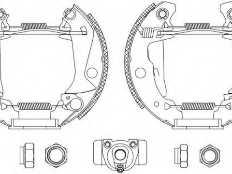 Set saboti frana PEUGEOT 104, PEUGEOT 104 cupe, TALBOT SAMBA (51A) - TEXTAR 84029400