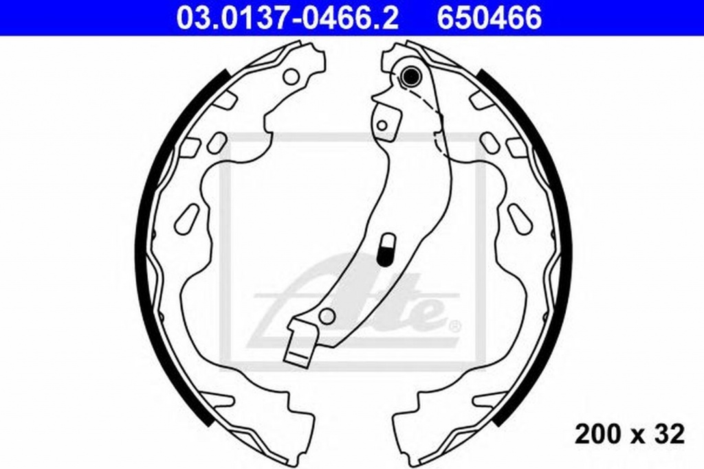 Set saboti frana PEUGEOT 108 ATE 03013704662