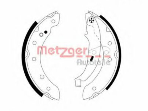 Set saboti frana PEUGEOT 206 CC (2D) (2000 - 2016) METZGER MG 584