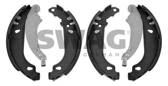 Set saboti frana PEUGEOT 206 hatchback (2A/C), PEUGEOT 206 CC (2D), PEUGEOT 206 SW (2E/K) - SWAG 62 93 3990