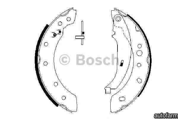 Set saboti frana PEUGEOT 206 SW 2E/K BOSCH 0 986 4