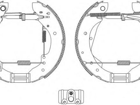 Set saboti frana PEUGEOT J5 bus (280P), Citroen C25 bus (280_, 290_), FIAT DUCATO caroserie (290) - HELLA PAGID 8DB 355 004-061