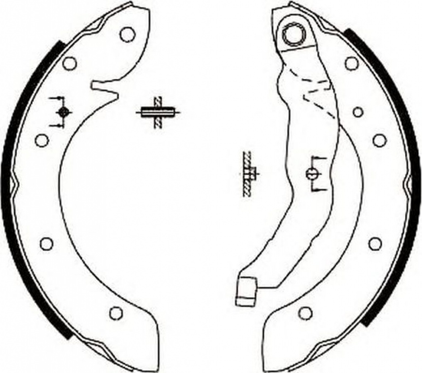 Set saboti frana PEUGEOT PARTNER caroserie JURID 362368J