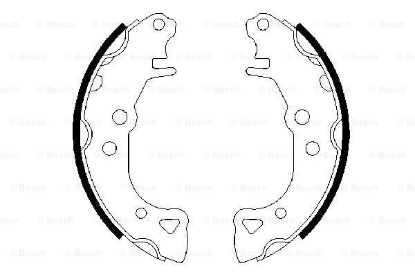 Set saboti frana puntea spate (0986487252 BOSCH) Citroen,PEUGEOT