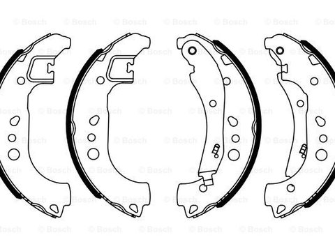 Set saboti frana puntea spate (0986487959 BOSCH) AUDI,SEAT,SKODA,VW