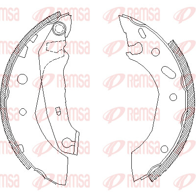 Set saboti frana # puntea spate Ford Fiesta 1989 1990 1991 1992 1993 1994 1995 # 4507 01 # REMSA