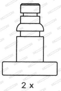 Set saboti frana ~ puntea spate Mitsubishi Pajeroshogun 1987 1988 1989 1990 1991 ~ FSB249 ~ FERODO