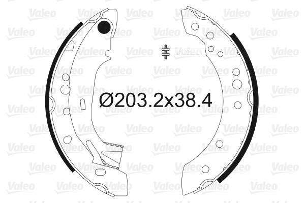 Set saboti frana # puntea spate Peugeot 1007 2005 2006 2007 2008 2009 2010 2011 2012 2013 2014 2015 2016 2017 2018 2019 2020 2021 2022 2023 2024 2025 # 562997 # VALEO