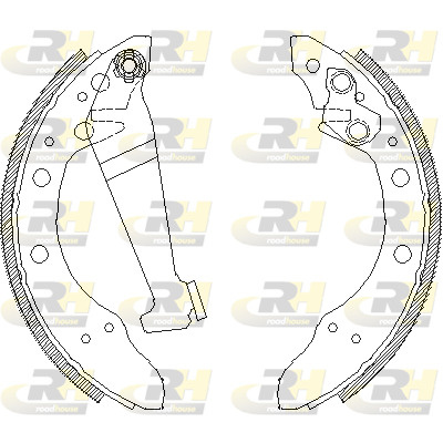 Set saboti frana # puntea spate Skoda Fabia 2011 2012 2013 2014 # 4046 00 # ROADHOUSE