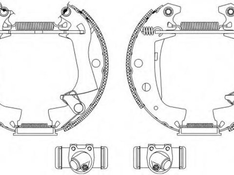 Set saboti frana RENAULT 4 combi (112_), RENAULT 4 caroserie (R21_, R23_), RENAULT LE CAR (122_) - TEXTAR 84000100