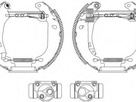 Set saboti frana RENAULT CLIO (B/C57_, 5/357_) - HELLA PAGID 8DB 355 003-861