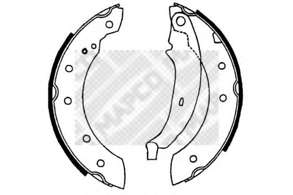 Set saboti frana RENAULT CLIO (B/C57_, 5/357_), PEUGEOT 106 (1A, 1C), Citroen ZX (N2) - MAPCO 8128