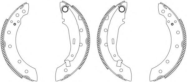 Set saboti frana RENAULT CLIO Mk II (BB0/1/2_, CB0/1/2_), RENAULT CLIO II caroserie (SB0/1/2_) - HELLA PAGID 8DB 355 003-181