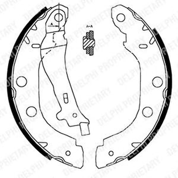 Set saboti frana RENAULT KANGOO Express FC0 1 DELPHI LS1828