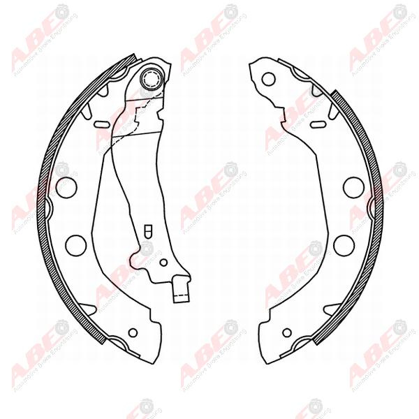 Set saboti frana RENAULT KANGOO Express FC0/1 Producator ABE C0R014ABE
