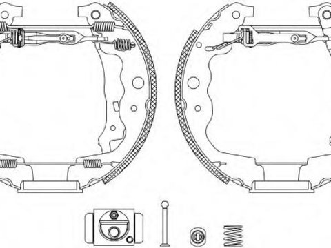 Set saboti frana RENAULT KANGOO / GRAND KANGOO (KW0/1_), RENAULT TONDAR 90 I combi (KS_), RENAULT KANGOO BE BOP (KW0/1_) - TEXTAR 84069300