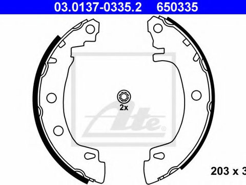 Set saboti frana RENAULT MEGANE I Classic (LA0/1) (1996 - 2006) ATE 03.0137-0335.2 piesa NOUA