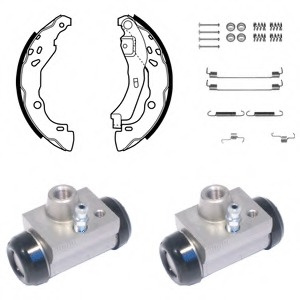 Set saboti frana ~ Renault Symbol 2000 2001 2002 2003 2004 2005 2006 2007 2008 2009 2010 2011 2012 2013 2014 2015 2016 2017 2018 2019 2020 2021 2022 2023 2024 ~ KP1077 ~ DELPHI