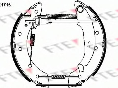 Set saboti frana RENAULT TWINGO I (C06_), RENAULT CLIO Mk II (BB0/1/2_, CB0/1/2_), RENAULT TWINGO I Van (S06_) - FTE TK1715