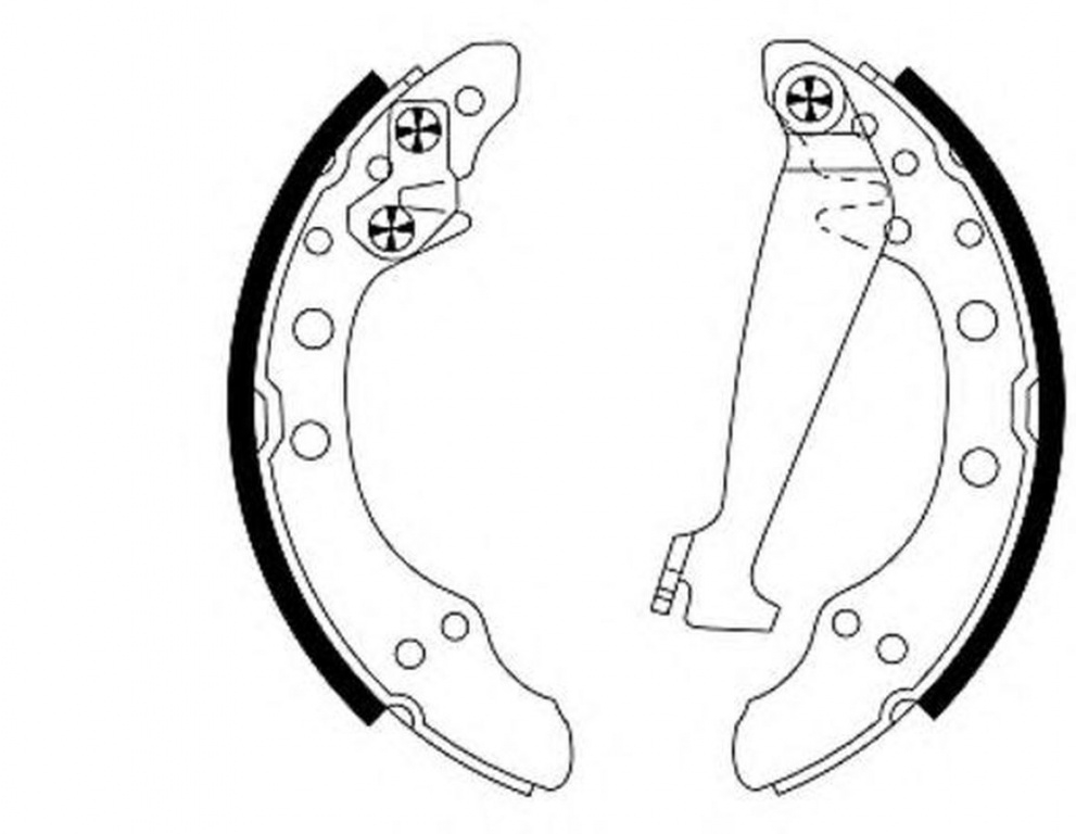 Set saboti frana SKODA FABIA 6Y2 TEXTAR 91044700