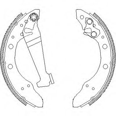 Set saboti frana SKODA FABIA I Combi (6Y5) (2000 - 2007) REMSA 4046.01 piesa NOUA