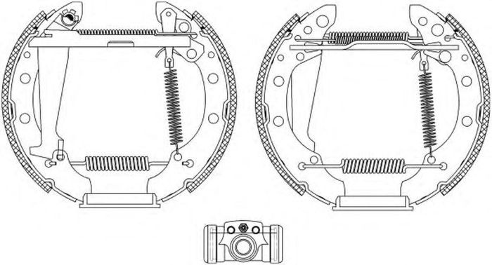 Set saboti frana SKODA FELICIA I 6U1 HELLA 8DB355005021