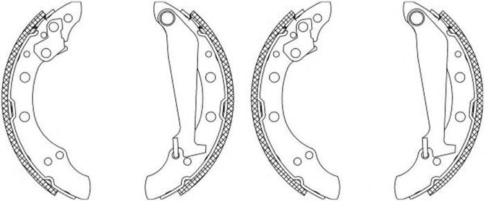 Set saboti frana SKODA FELICIA II 6U1 HELLA 8DB355003571