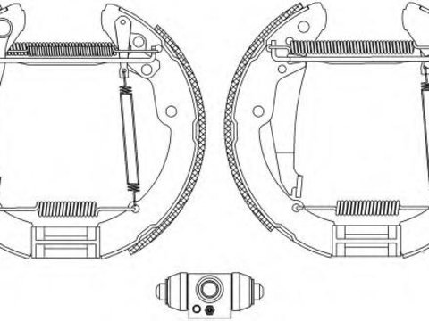 Set saboti frana SKODA OCTAVIA (1U2), SKODA OCTAVIA Combi (1U5) - HELLA PAGID 8DB 355 005-251