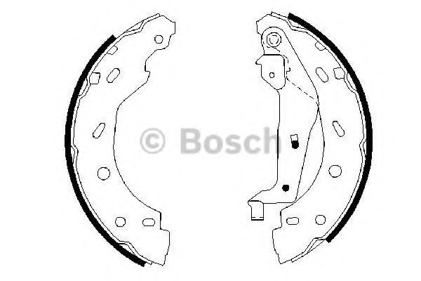 Set saboti frana SMART FORTWO Cupe (450) (2004 - 2007) BOSCH 0 986 487 600 piesa NOUA