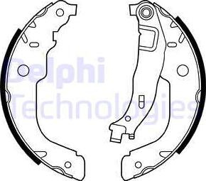 Set saboti frana spate se potrivește. DS DS 3 CITROEN C3 II C3 III C-ELYSEE DS3 PEUGEOT 207 207-HATCHBACK 207-KOMBI 208 I 208-HA PEUGEOT 208 I (CA_, CC_), Hatchback, 03.2012 - Delphi LS2000