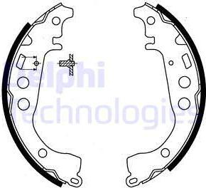 Set saboti frana spate se potrivește. SUBARU JUSTY IV TOYOTA ALLION I BB I CELICA COROLLA IQ IST OPA PORTE I PREMIO PRIUS RAUM W TOYOTA PORTE I (_NNP1_), Hatchback, 07.2004 - 07.2012 Delphi LS1854