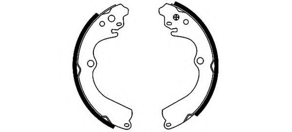 Set saboti frana SUBARU LEGACY Mk II (BD, BG), SUBARU LEGACY combi (BC, BJF), SUBARU LIBERTY I (BC) - HELLA PAGID 8DB 355 001-221